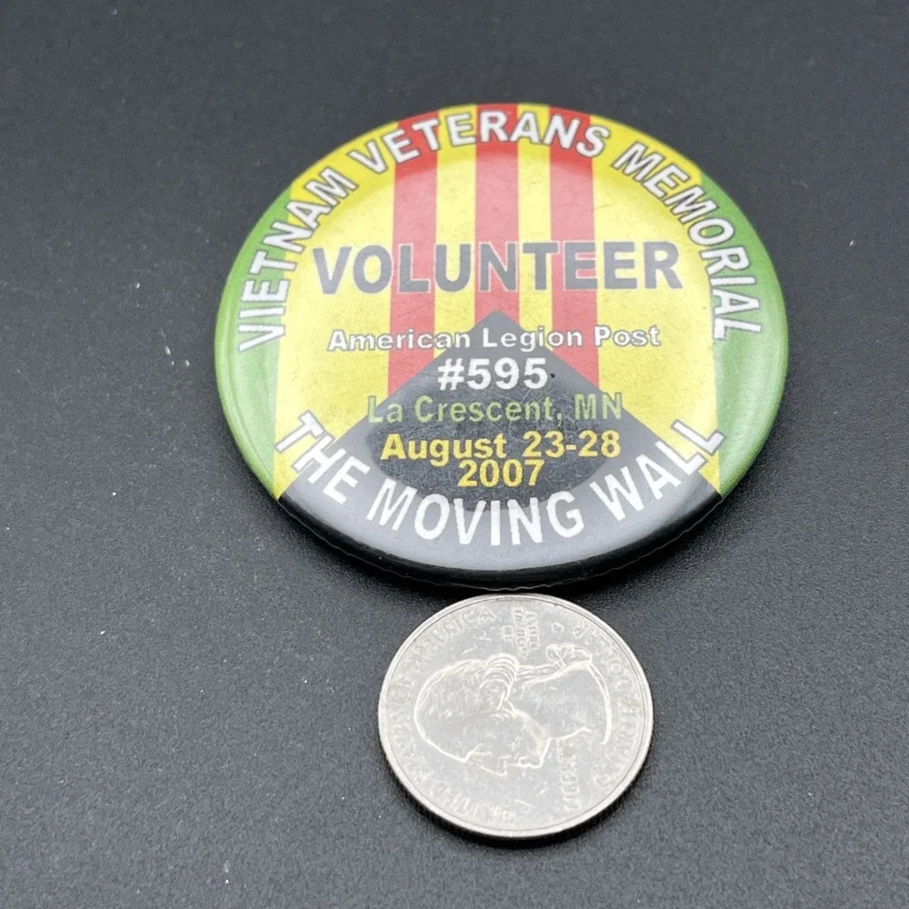 Vietnam Veterans Memorial Volunteer Minnesota Moving Wall‎ Legion Button Pin